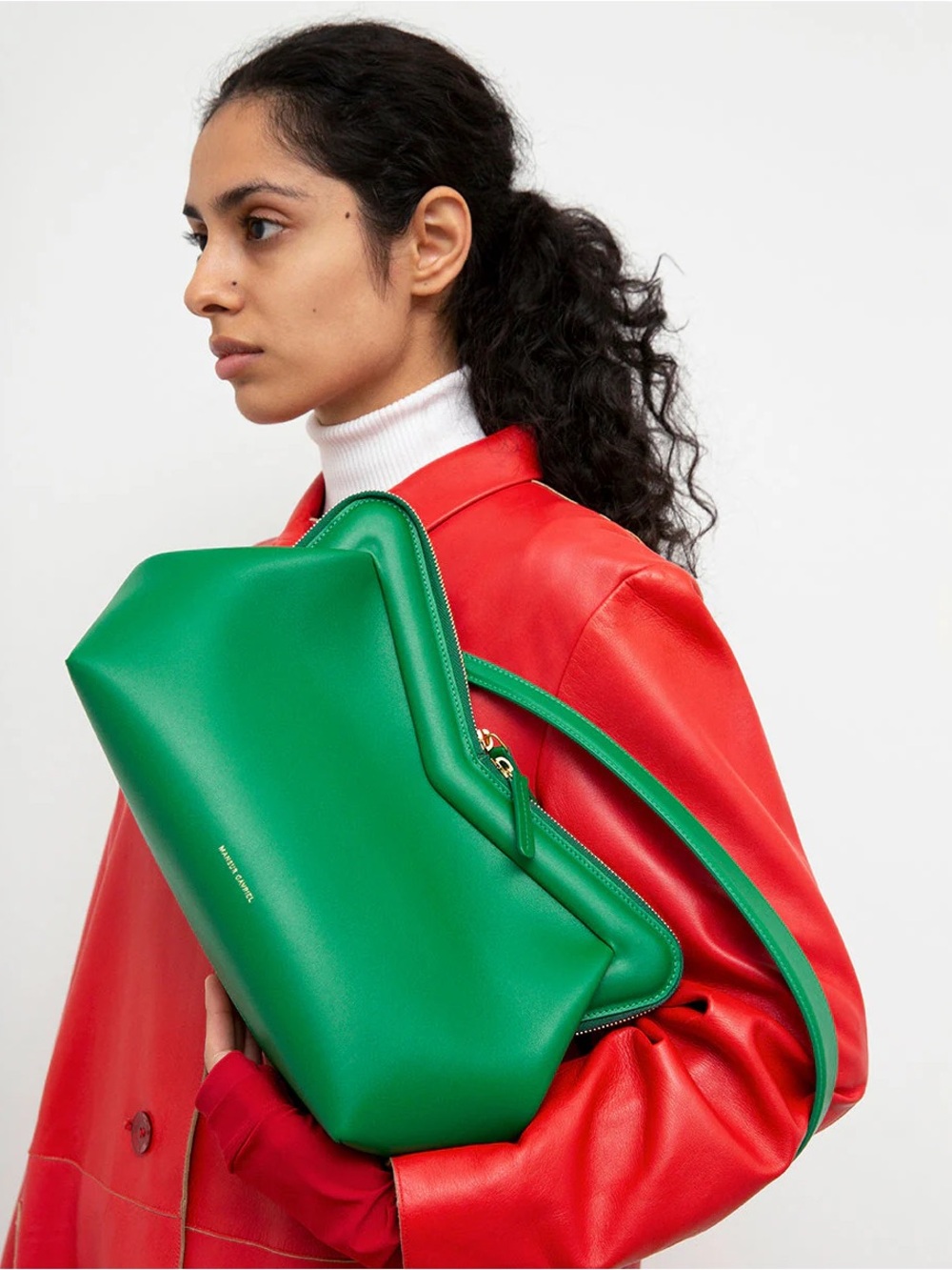Mansur Gavriel Emerald Green Medium M Bag